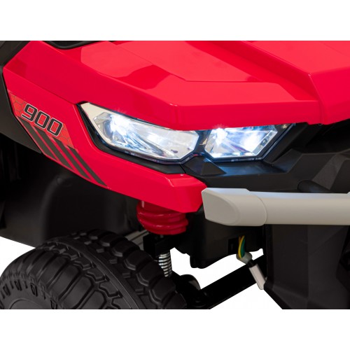 Auto Pick-Up Speed 900 dla dzieci Czerwony + Napęd 4x4 + Ruchomy kiper + Bagażnik + Pilot + Łopatka + Audio LED