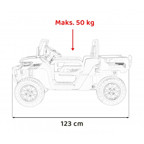 Auto Pick-Up Speed 900 dla dzieci Czerwony + Napęd 4x4