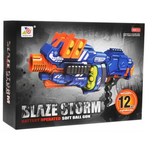 Półautomatyczny Karabin dla dzieci 8+ Blaze Storm 12 piankowych kulek Zabawkowa broń