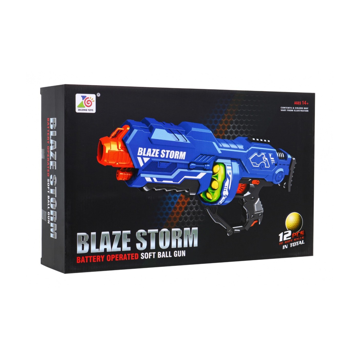 Blaze Storm Pistolet Niebieski 12 Kulek