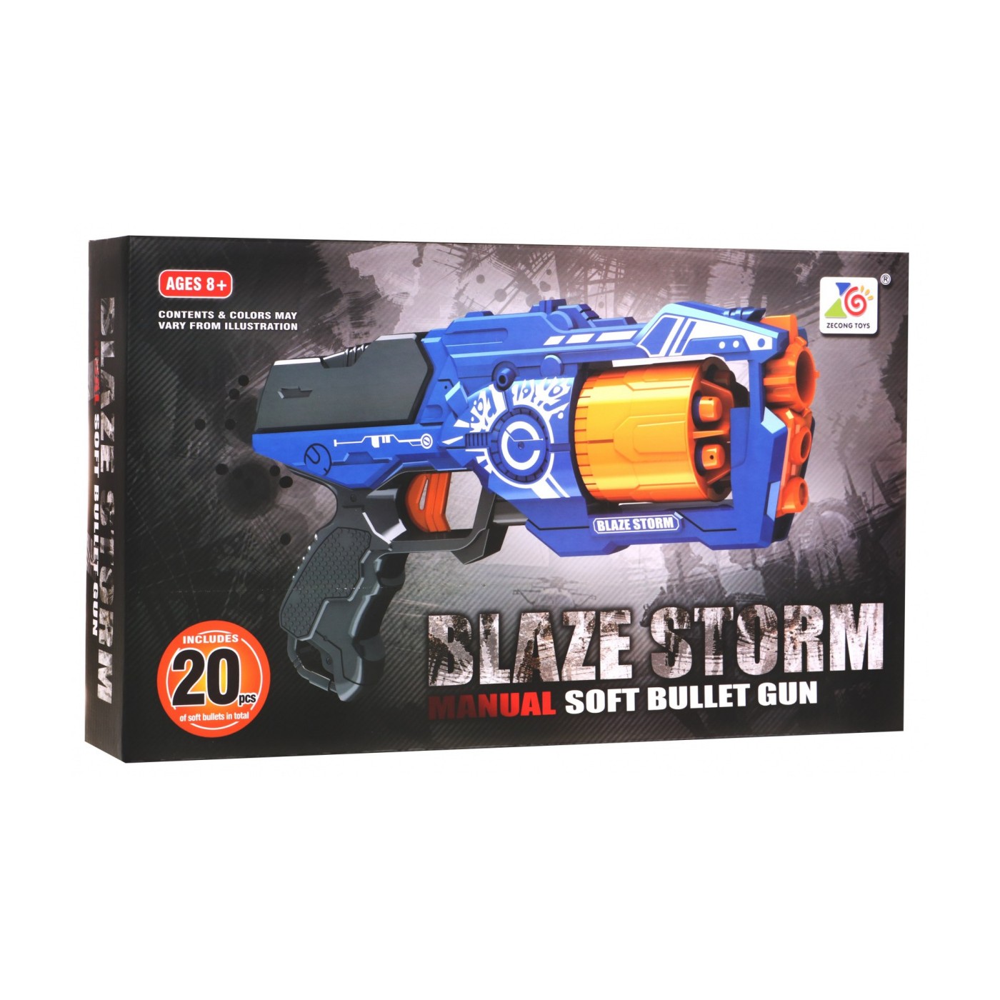 Blaze Storm Pistolet Niebieski 20 Naboi