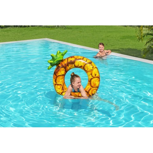 Owocowe Koło dmuchane do pływania Ananas dla dzieci 12+ i dorosłych BESTWAY 116x88cm