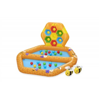 Dmuchany Basenik Pszczoły dla dzieci 12m+ Bestway 127x119x61 + Gra sorter + 20 Piłeczek + 2 Dmuchane pszczoły