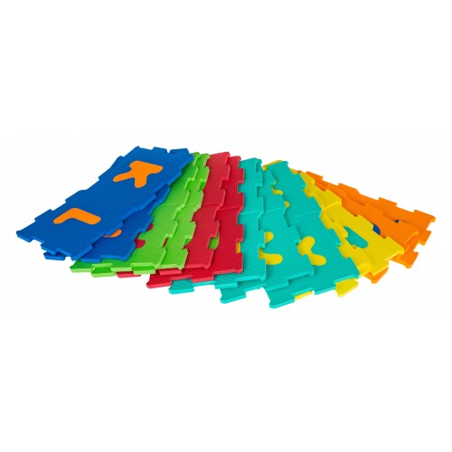 Mata z 26 Puzzli dla dzieci 10m+ Alfabet + Wyjmowane litery + Pianka EVA + Jaskrawe kolory