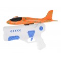 Pistolet z Wyrzutnią Biały + Samolot styropianowy Pomarańczowy dla dzieci 6+