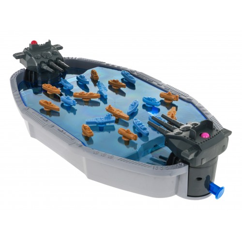 Bitwa Statków 3D dla dzieci 4+ i dorosłych Gra zręcznościowa taktyczna + Okręt z wyrzutniami + 20 Statków + 30 Kulek