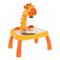 Interaktywny Projektor do Rysowania Żyrafa dla dzieci 3+ Stoli + Lampka nocna + 24 Obrazki + 12 Pisaków + Dźwięki Światła
