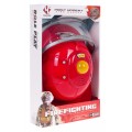 Interaktywny Kask Strażaka dla dzieci 3+ Dźwięki Syren + Światełka + Regulowany obwód