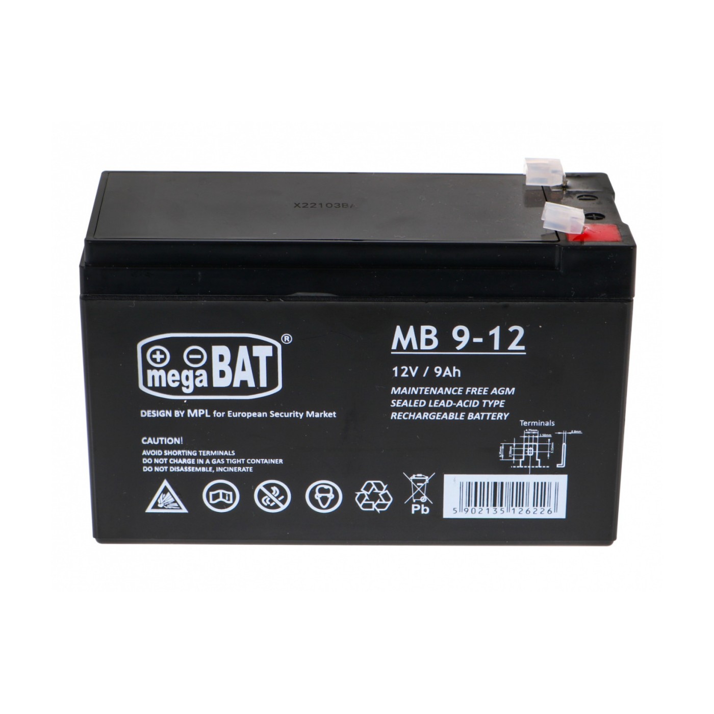 Vehicle parts battery 12V 9AH