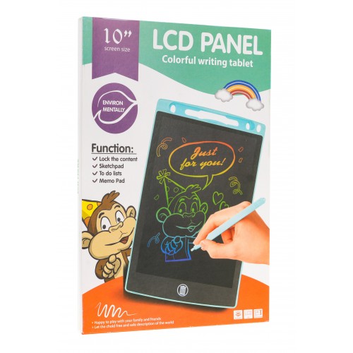 Tablet 10' do rysowania dla dzieci 3+ czerwony + Rysik + Ekran LCD + Kolorowe rysunki