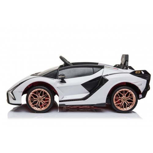 Lamborghini SIAN na akumulator dla dzieci Biały + Pilot + EVA + Wolny Start + Audio LED