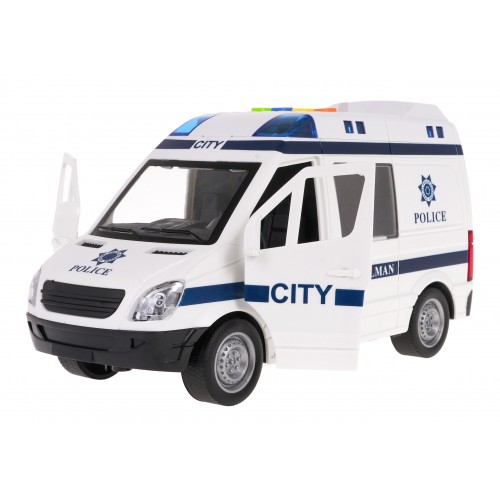 Interaktywny Radiowóz Policyjny dla dzieci 3+ Model 1:16 + Dźwięki Światła + Ruchome elementy + Gumowe opony