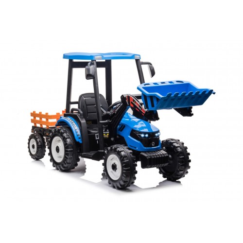 Pojazd MEGA Traktor D68 Z Przyczepką Niebieski