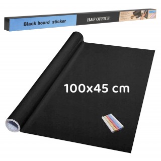 Samoprzylepna Tablica Kredowa dla dzieci 3+ Elastyczna mata 100x45 cm + 5 sztuk Kredy
