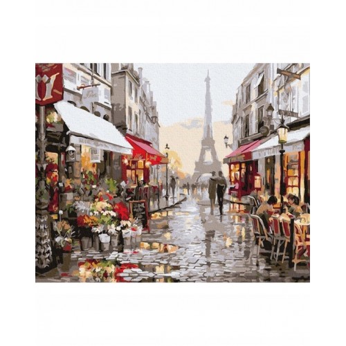 Malowanie po numerach 40x50 Paryż Po Deszczu