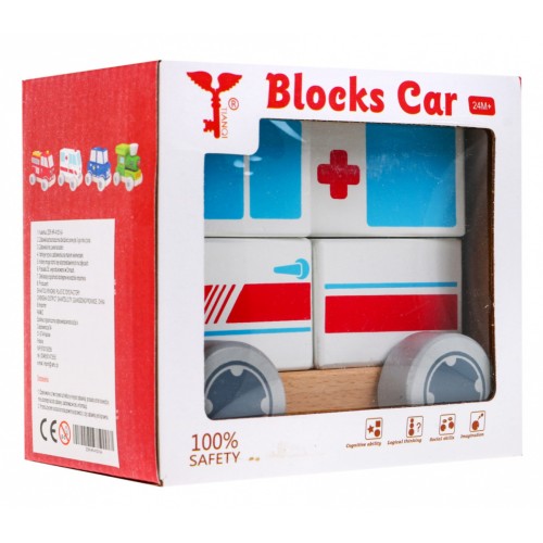 Wooden Car Ambulance