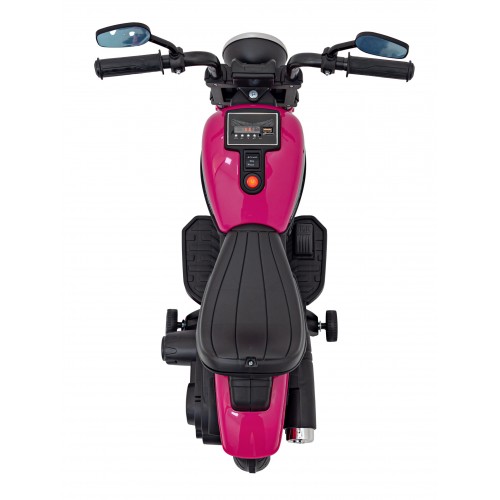 Motorek Chopper FASTER na akumulator dla dzieci Różowy + Radio FM + Panel audio + LED