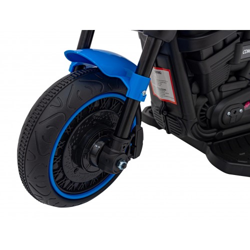 Motorek Chopper FASTER na akumulator dla dzieci Niebieski + Radio FM + Panel audio + LED