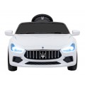 Maserati Ghibli na akumulator dla dzieci Biały + Pilot + EVA + Wolny Start + LED Audio