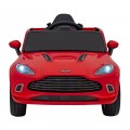 Aston Martin DBX na akumulator dla dzieci Czerwony + Pilot + EVA + Pasy + Wolny Start + Audio LED