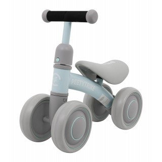 Pierwszy Rowerek biegowy PettyTrike dla dzieci Niebieski 4-kołowy Jeździk SporTrike