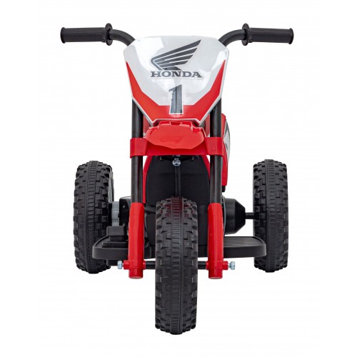 Motorek Cross Honda CRF 450R na akumulator dla dzieci Czerwony + 3 Koła + Gumowy Bieżnik + Klakson