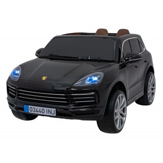 Porsche Cayenne S na akumulator dla dzieci Lakier Czarny + Pilot + Wolny START + EVA + Audio LED