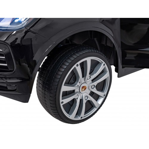 Porsche Cayenne S na akumulator dla dzieci Lakier Czarny + Pilot + Wolny START + EVA + Audio LED