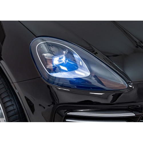 Porsche Cayenne S na akumulator dla dzieci Lakier Czarny + Pilot + Wolny START + EVA + Audio LED
