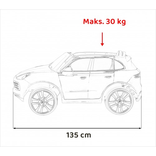 Porsche Cayenne S na akumulator dla dzieci Lakier Biały SUV + Pilot
