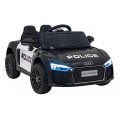 Audi R8 Policja na akumulator dla dzieci + Pilot + EVA + Wolny Start + MP3 LED