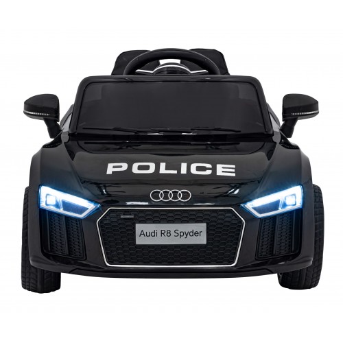 Audi R8 Policja na akumulator dla dzieci + Pilot + EVA + Wolny Start + MP3 LED