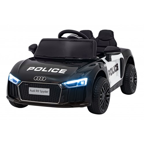 Audi R8 Policja na akumulator dla dzieci + Pilot + EVA + Wolny Start + MP3 LED