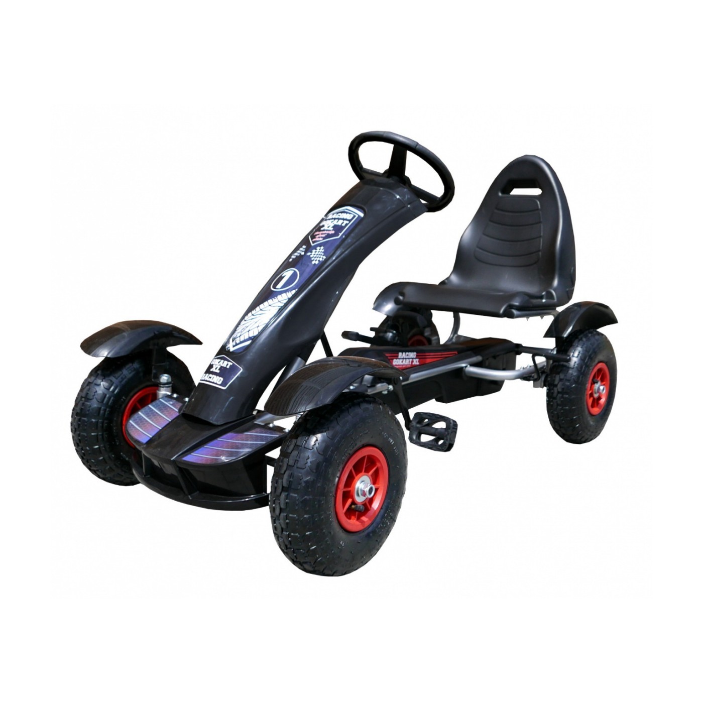 Large Go-Kart Inflatable Wheels Black