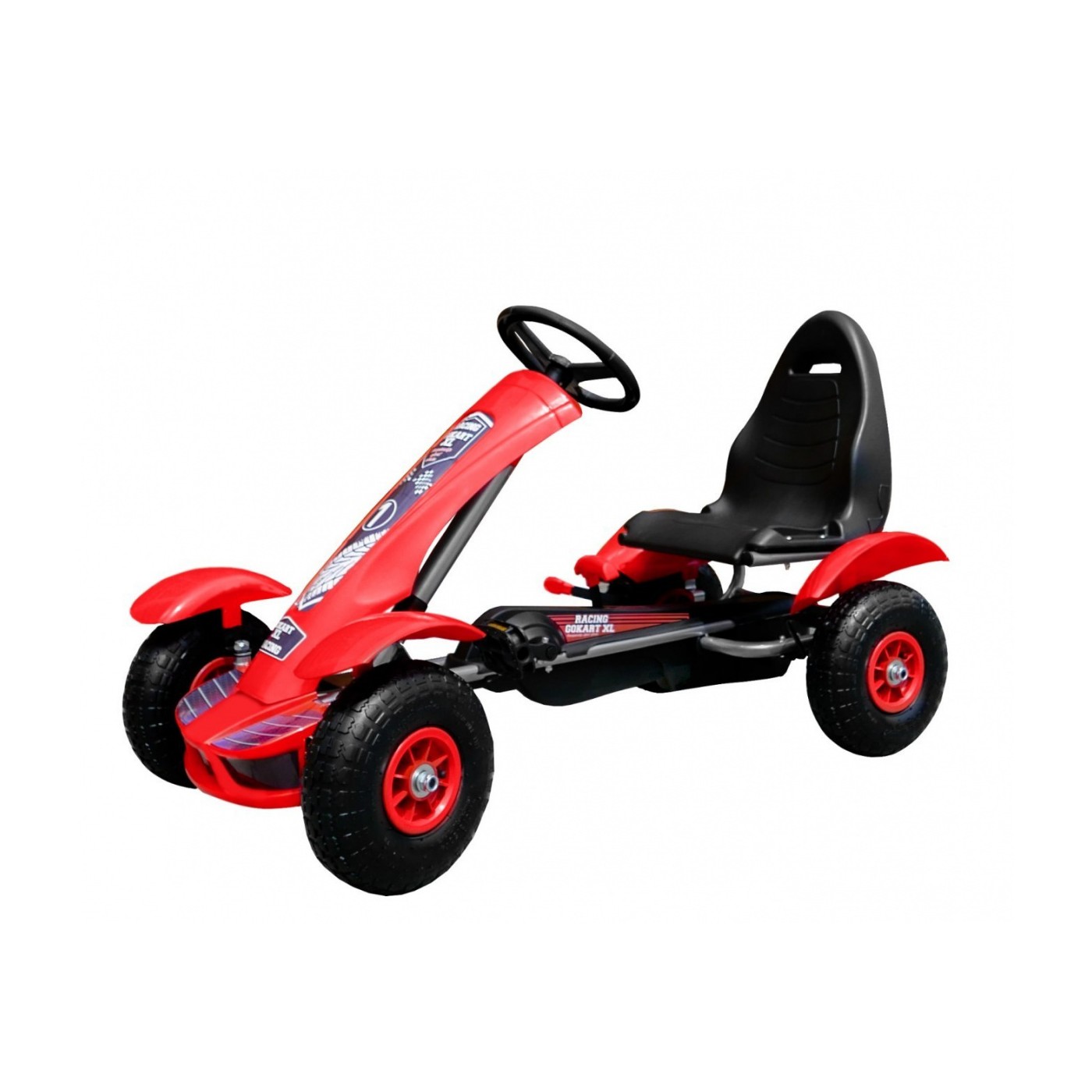 Large Go-Kart Pumped Red Wheels