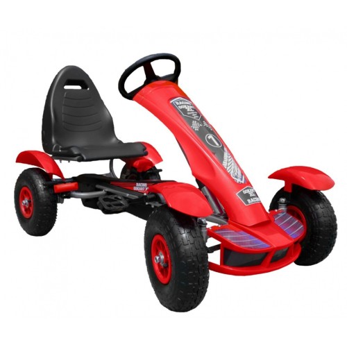 Large Go-Kart Pumped Red Wheels