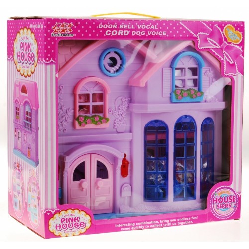 Big house with pink roof