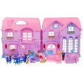 Big house with pink roof