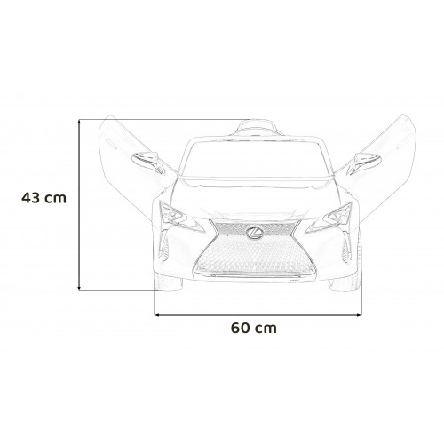 Lexus LC500 na akumulator dla dzieci Biały + Pilot + Wolny Start + EVA + Audio LED