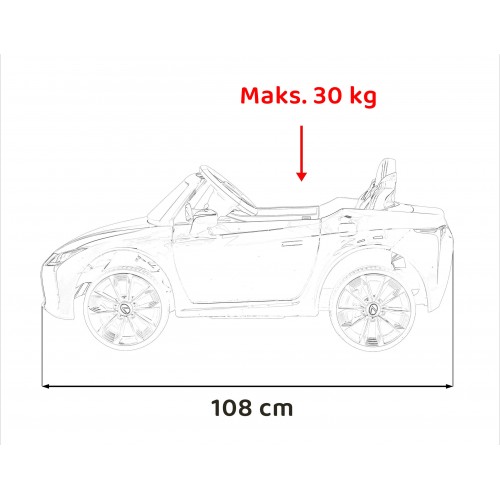 Lexus LC500 na akumulator dla dzieci Czerwony + Pilot + Wolny Start + EVA + Audio LED