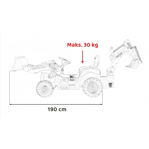 Pojazd Koparka 2w1 JCB Żółty