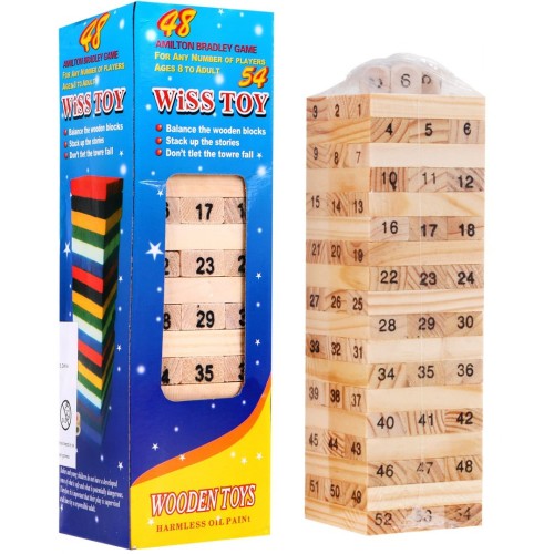 Drewniana gra zręcznościowa Dżenga dla dzieci 8+ i dorosłych Układanie wieży z klocków