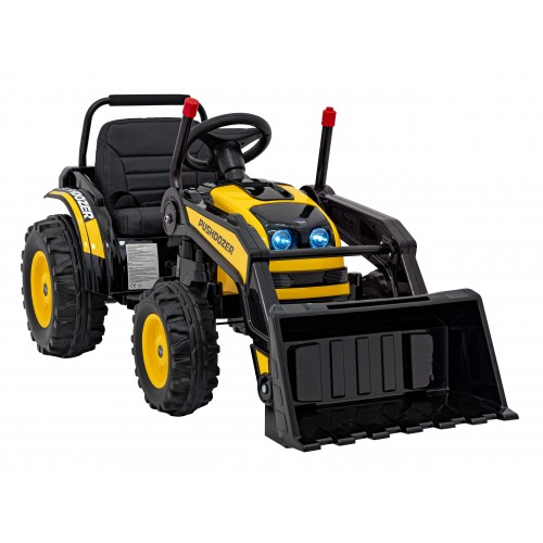 Koparka Traktor na akumulator dla dzieci Żółty + Ruchome Ramię Łyżka + Pilot + Wolny Start + Radio FM + LED