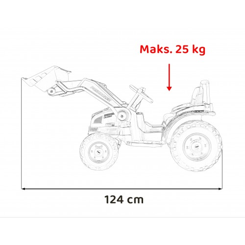 Koparka Traktor na akumulator dla dzieci Zielony + Ruchome Ramię Łyżka + Pilot + Wolny Start + Radio FM + LED