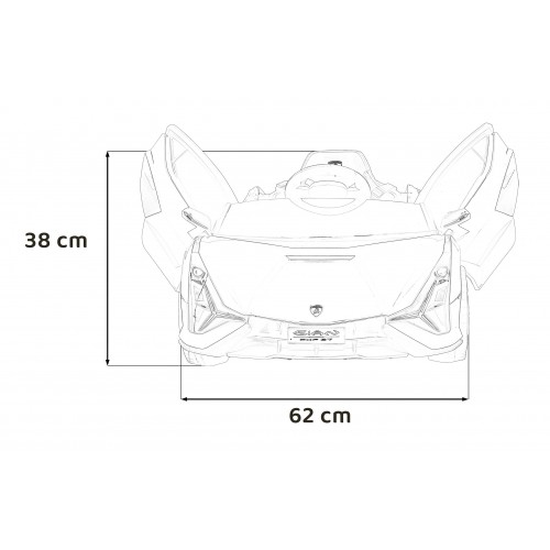 Lamborghini SIAN na akumulator dla dzieci Biały + Pilot + EVA + Wolny Start + Audio LED