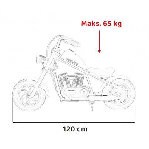 Pojazd Motorek Cruiser 12 Czarny