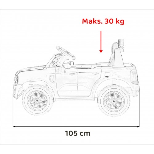 Pojazd Ford Ranger LIFT Czerwony