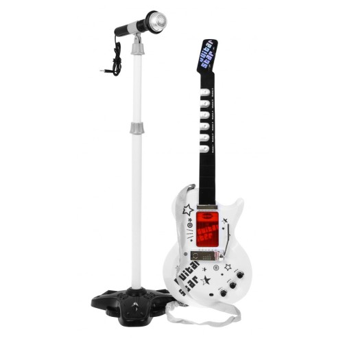Gitara elektryczna + Mikrofon dla dzieci 6+ Instrument muzyczny Dźwięki + Światła