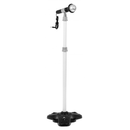 Electric Guitar Stand Microphone White