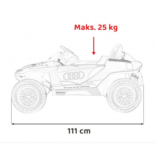 Pojazd Audi RSQ E-TRON Szary